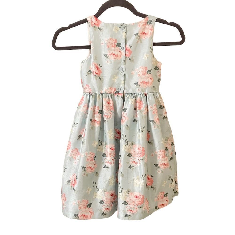 Gymboree Floral Easter Formal Dress Light Blue 5 EUC - Picture 2 of 3